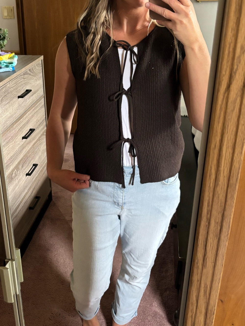 Tie sweater